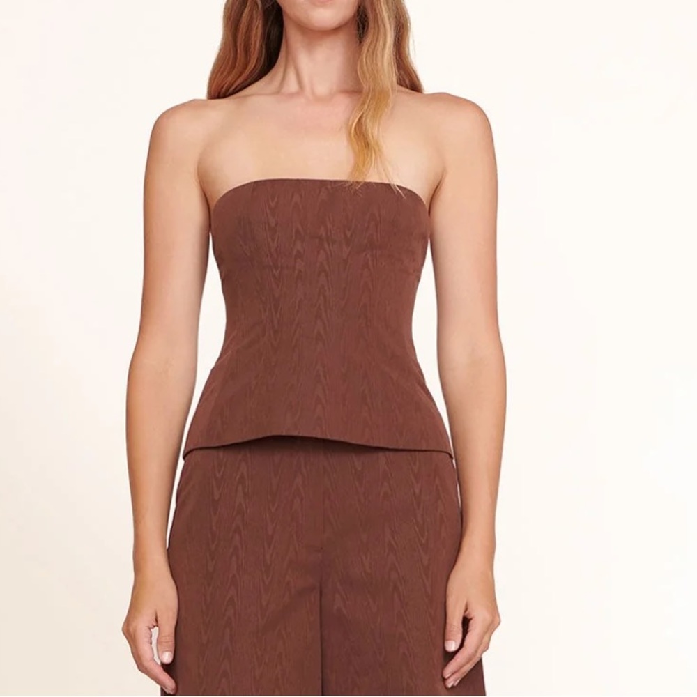 Staud Brown Woodgrain Camisole